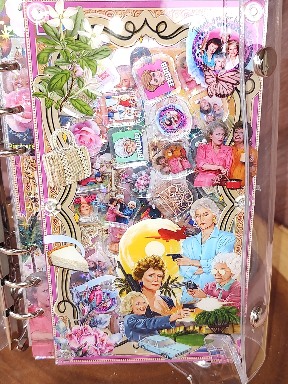 New! A6 Size Golden Girls Acrylic Shaker Photo Notebook
